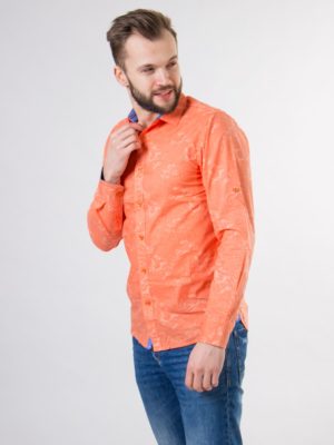 Мужская рубашка ISEE персикового цвета